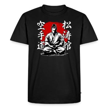 Samouraï Shotokan Karaté Style Arts Martiaux - T-shirt Premium bio Homme - noir - Devant - Nico (187cm)