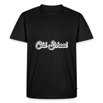 Old school - Men's Premium Organic T-Shirt - black - Front - Nico (187cm)
