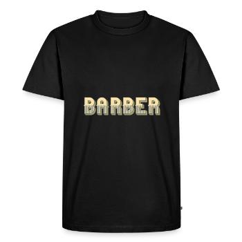Barber - Men's Premium Organic T-Shirt - black - Front - Nico (187cm)