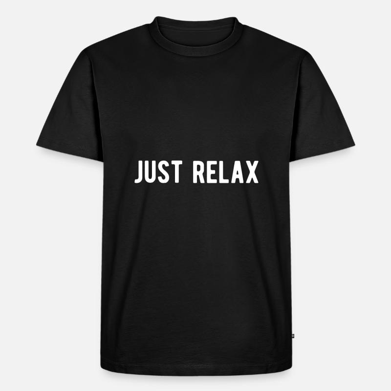 Just Relax - Männer Premium Bio T-Shirt - Schwarz
