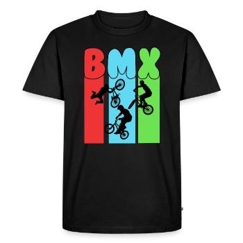 BMX - Men's Premium Organic T-Shirt - black - Front - Nico (187cm)