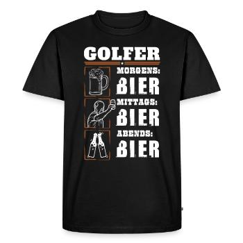 Mon quotidien de golfeur - T-shirt Premium bio Homme - noir - Devant - Nico (187cm)