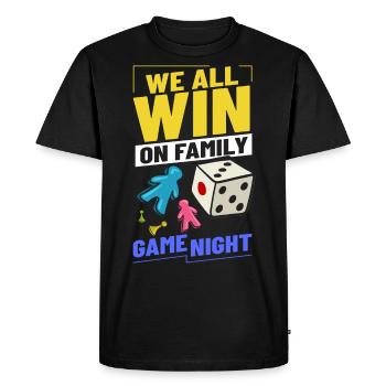 Board Game Board Game Player Family - Men's Premium Organic T-Shirt - black - Front - Nico (187cm)