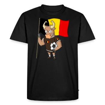 Taurus Fan Belgique - T-shirt Premium bio Homme - noir - Devant - Nico (187cm)
