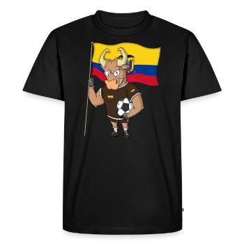 Taureau Fan Equateur - T-shirt Premium bio Homme - noir - Devant - Nico (187cm)