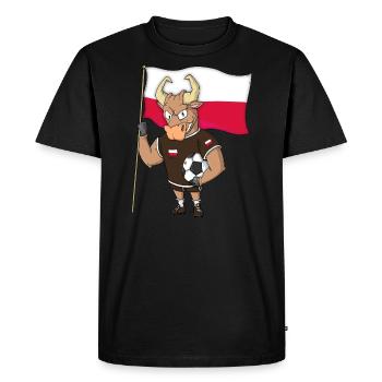 Taureau Fan Pologne - T-shirt Premium bio Homme - noir - Devant - Nico (187cm)
