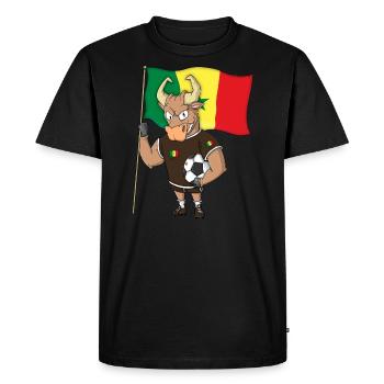 Taureau Fan Sénégal - T-shirt Premium bio Homme - noir - Devant - Nico (187cm)