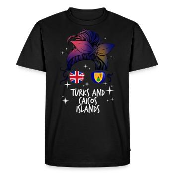Turks and Caicos Islands - Men's Premium Organic T-Shirt - black - Front - Nico (187cm)