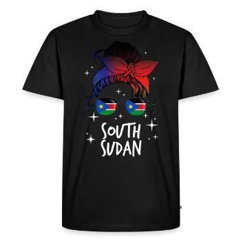 Sud Soudan - T-shirt Premium bio Homme - noir - Devant - Nico (187cm)