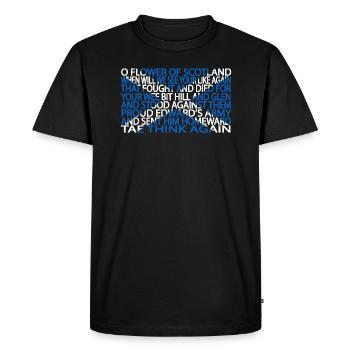 Flower of Scotland - Men's Premium Organic T-Shirt - black - Front - Nico (187cm)