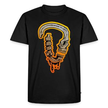 Skull Carabiner - Climbing Shirt - Men's Premium Organic T-Shirt - black - Front - Nico (187cm)