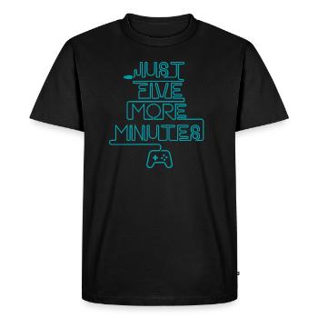 Il ne reste que 5 minutes .. - T-shirt Premium bio Homme - noir - Devant - Nico (187cm)