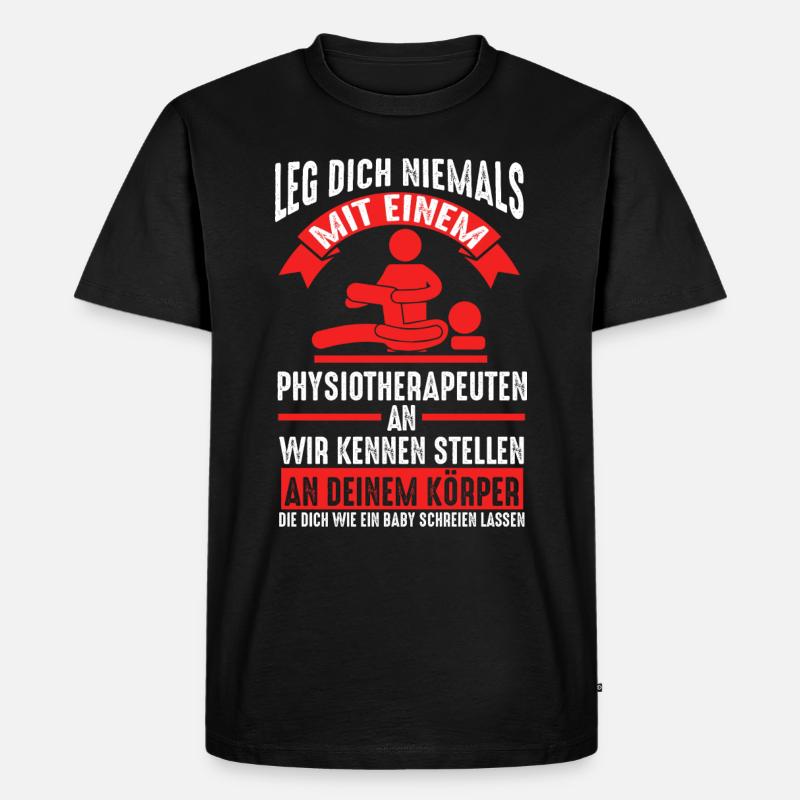 Physiotherapeutin Praxis Physio Geschenk - Männer Premium Bio T-Shirt - Schwarz