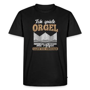 Orgel Organist Kirche - Männer Premium Bio T-Shirt - Schwarz - Vorne - Nico (187cm)