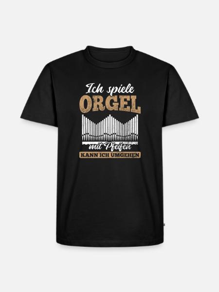 Orgel Organist Kirche - Männer Premium Bio T-Shirt - Schwarz