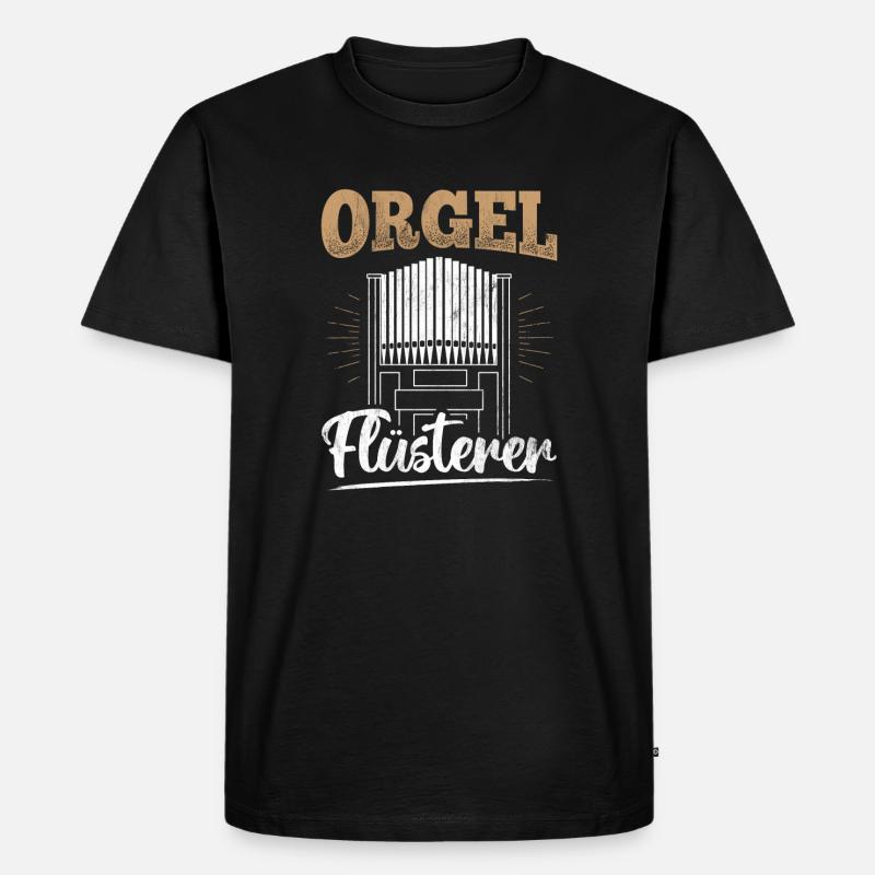 Orgel Kirche Organist - Männer Premium Bio T-Shirt - Schwarz