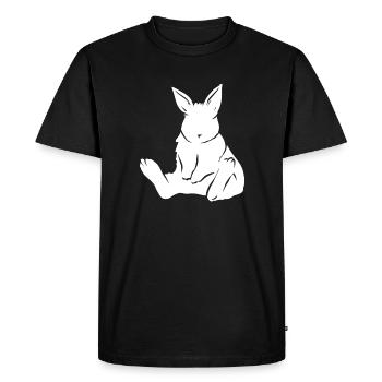 Lapin lapin lapin - T-shirt Premium bio Homme - noir - Devant - Nico (187cm)
