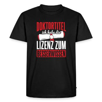 Doktor Doktortitel Doktorand - Männer Premium Bio T-Shirt - Schwarz - Vorne - Nico (187cm)