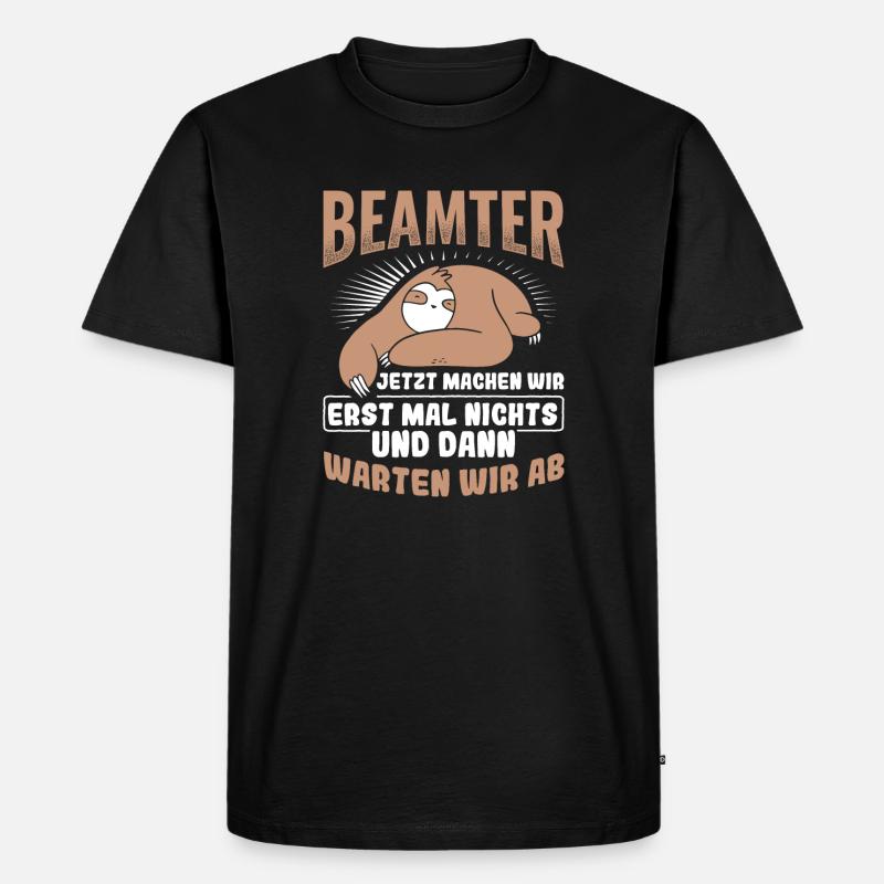 Beamter Arbeit Beamte - Männer Premium Bio T-Shirt - Schwarz