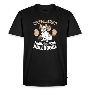 French Bulldog French Bulldogs - Men's Premium Organic T-Shirt - black - Front - Nico (187cm)