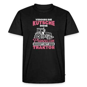 Traktor Bauer - Männer Premium Bio T-Shirt - Schwarz - Vorne - Nico (187cm)