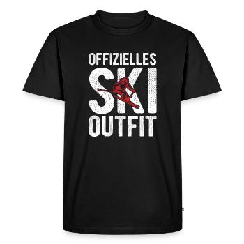 Tenue de ski officielle Ski de montagne - T-shirt Premium bio Homme - noir - Devant - Nico (187cm)