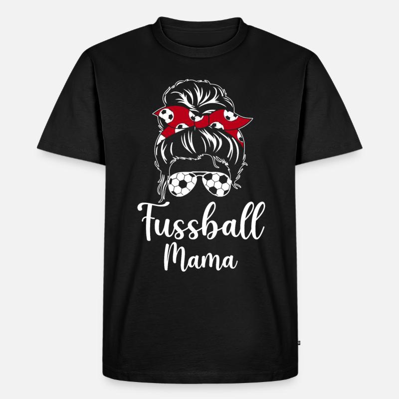 Fussball Mama - Männer Premium Bio T-Shirt - Schwarz