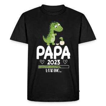 Papa 2023 Loading - Men's Premium Organic T-Shirt - black - Front - Nico (187cm)