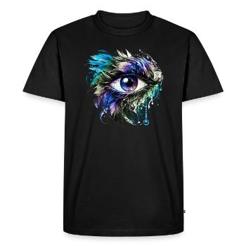 Oeil de protection bleu Nazar Horus oeil Tout Voir - T-shirt Premium bio Homme - noir - Devant - Nico (187cm)