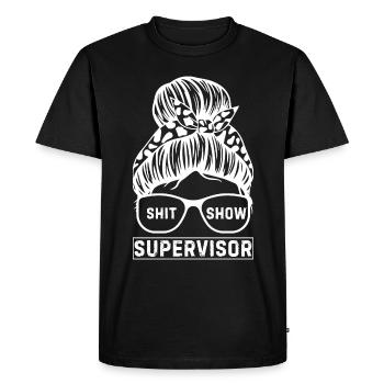 Superviseur de spectacle de merde - T-shirt Premium bio Homme - noir - Devant - Nico (187cm)