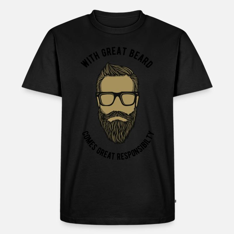 Bart - Männer Premium Bio T-Shirt - Schwarz