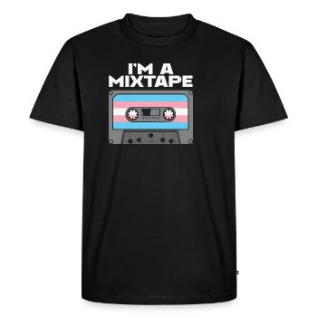 LBGT Flag Gay Pride Human I'm a Mixtape - Men's Premium Organic T-Shirt - black - Front - Nico (187cm)