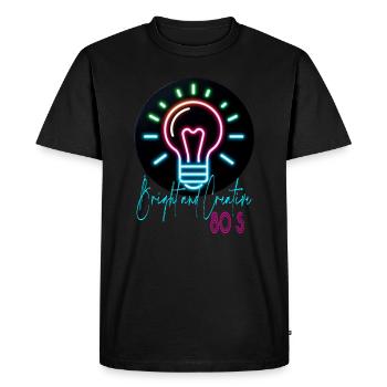 Années 80 - T-shirt Premium bio Homme - noir - Devant - Nico (187cm)