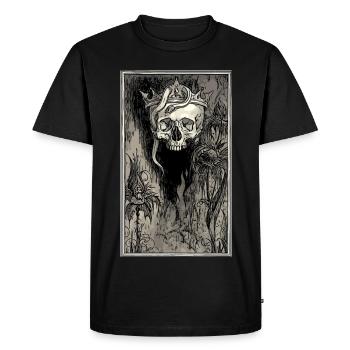 Skull with crown and snake - Men's Premium Organic T-Shirt - black - Front - Nico (187cm)