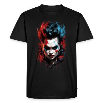 Gaming Chic : Gamer post-apocalyptique - T-shirt Premium bio Homme - noir - Devant - Nico (187cm)