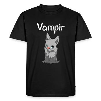 Vampire bat Halloween Gothic - Men's Premium Organic T-Shirt - black - Front - Nico (187cm)