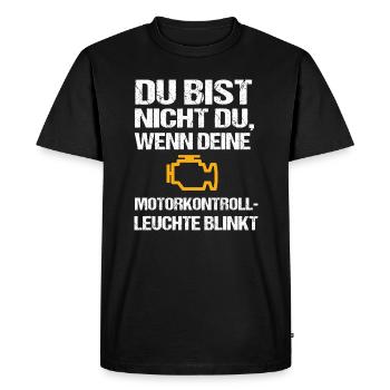 Lampe de contrôle du moteur clignotant, auto-scooter avec humour - T-shirt Premium bio Homme - noir - Devant - Nico (187cm)