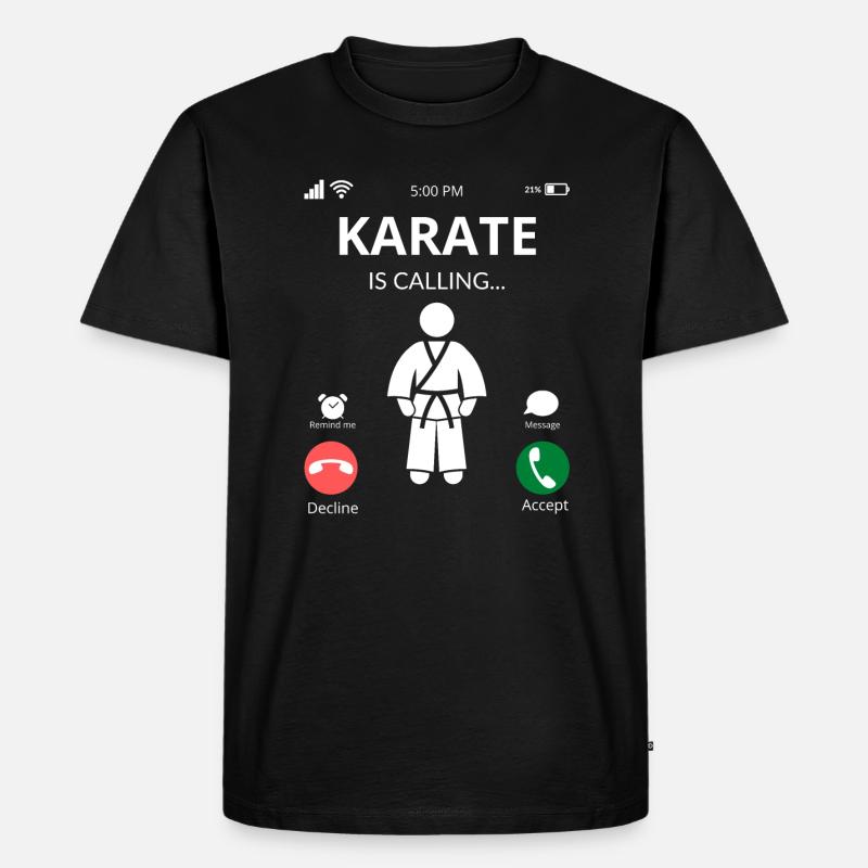 Karate - Männer Premium Bio T-Shirt - Schwarz