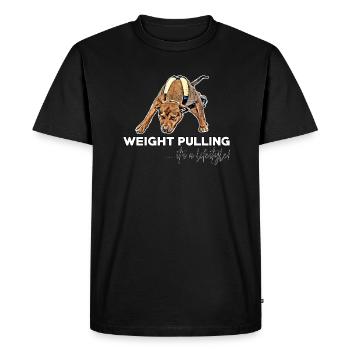 Traction de poids ... C’est un style de vie! - T-shirt Premium bio Homme - noir - Devant - Nico (187cm)