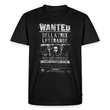 Harry Potter Bellatrix Lestrange Wanted Poster - T-shirt Premium bio Homme - noir - Devant - Nico (187cm)