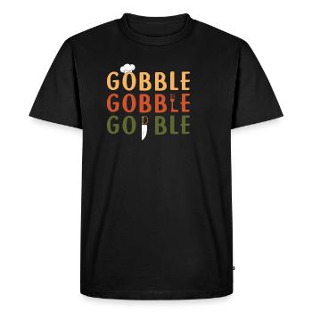 Thanksgiving Fall Gobble Chef Fork - T-shirt Premium bio Homme - noir - Devant - Nico (187cm)