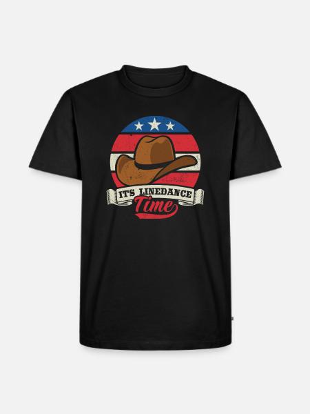 Line Dance Linedancing USA Country Fan - Gift - Men's Premium Organic T-Shirt - black