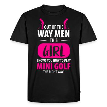 MINIGOLF MINIGOLF MINIGOLF MINIGOLFJOUEUR DE -GOLF - T-shirt Premium bio Homme - noir - Devant - Nico (187cm)