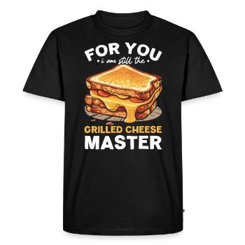Love Grilled Cheese Please Cheesemaker Cheesy Food - T-shirt Premium bio Homme - noir - Devant - Nico (187cm)