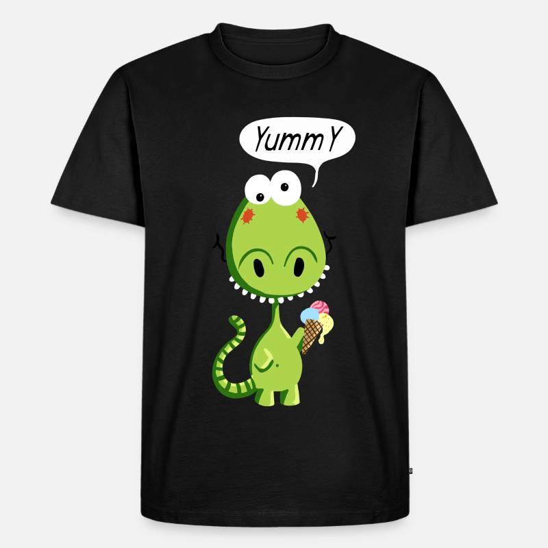 Yummy Drache - Männer Premium Bio T-Shirt - Schwarz