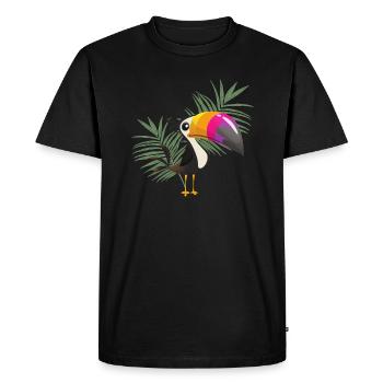 Tukan - T-shirt Premium bio Homme - noir - Devant - Nico (187cm)