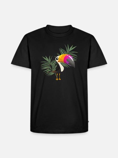 toucan - Men's Premium Organic T-Shirt - black
