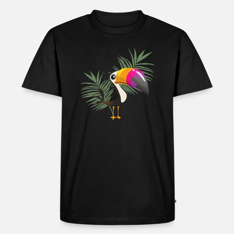 toucan - Men's Premium Organic T-Shirt - black