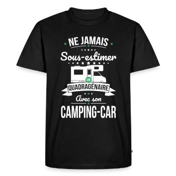 Sous-estimer un quadragénaire avec son camping-car - T-shirt Premium bio Homme - noir - Devant - Nico (187cm)