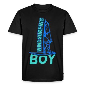 Garçon de planche à voile - T-shirt Premium bio Homme - noir - Devant - Nico (187cm)